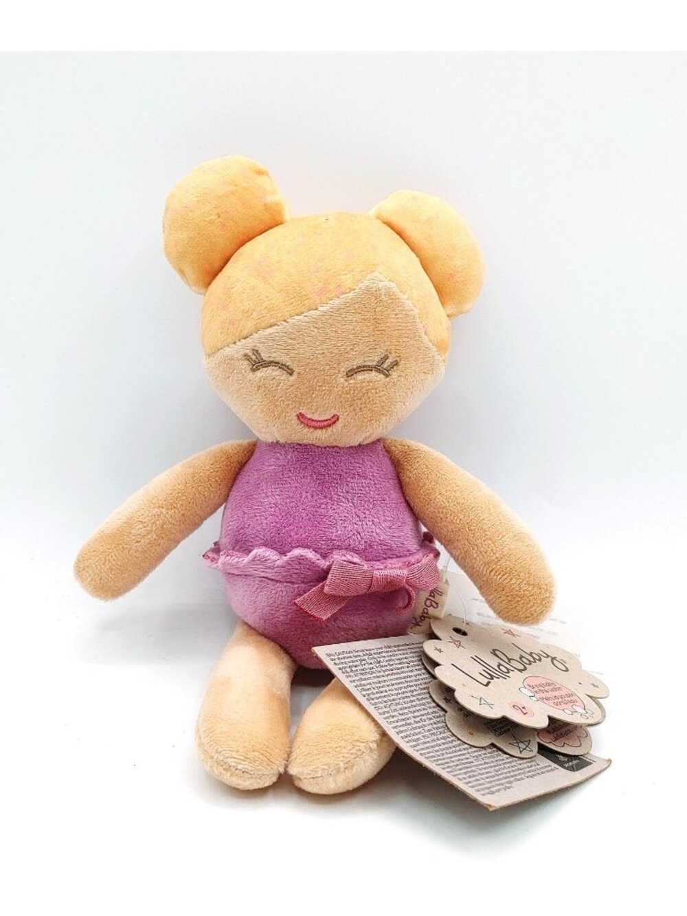 Battat Lullababy Baby Plush Doll 9" Water Soft Bath Toy ~ New ~